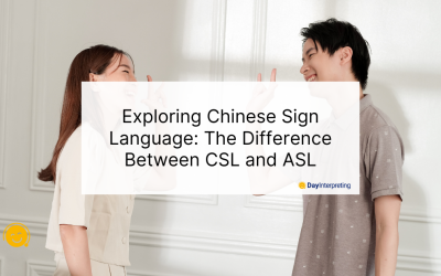 Exploring Chinese Sign Language: The Difference Between CSL and ASL